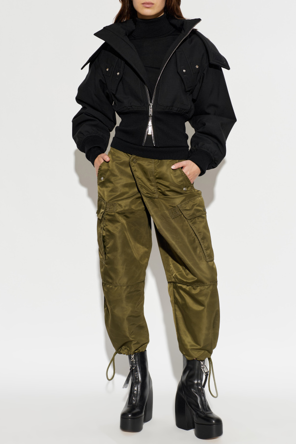 Dsquared2 Ocieplana kurtka z odpinanym kapturem