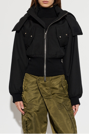 Dsquared2 Ocieplana kurtka z odpinanym kapturem