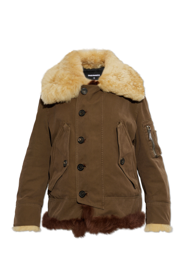 Jacket with fur trim od Dsquared2