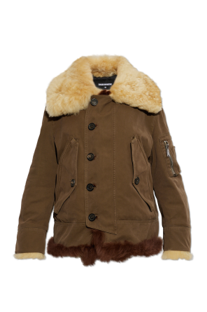 Jacket with fur trim