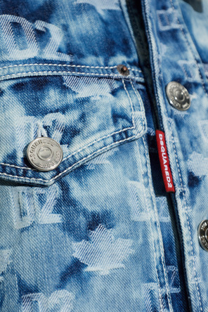 Dsquared2 Jeansowa kurtka z monogramem