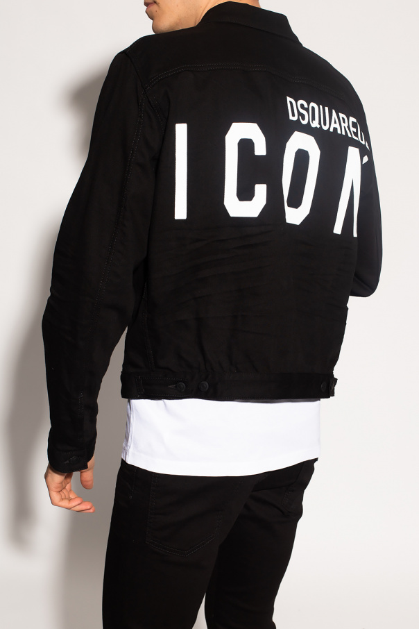 Denim jacket with logo Dsquared2 