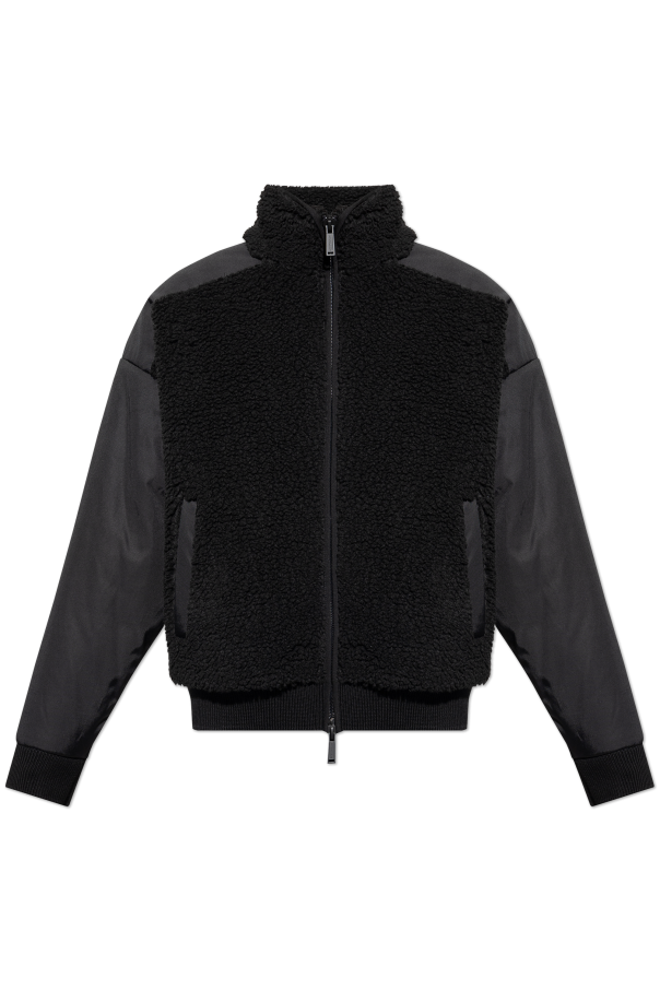 Fleece sweatshirt with stand-up collar od Dsquared2