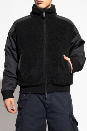 Dsquared2 Fleece sweatshirt with stand-up collar