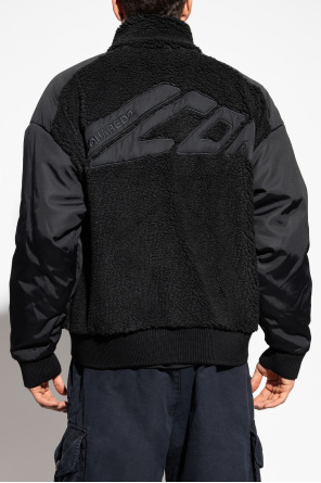 Dsquared2 Fleece sweatshirt with stand-up collar