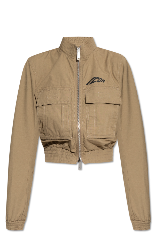 Dsquared2 Short jacket with stand-up collar