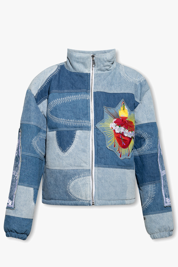 Who Decides War Padded denim rosa jacket