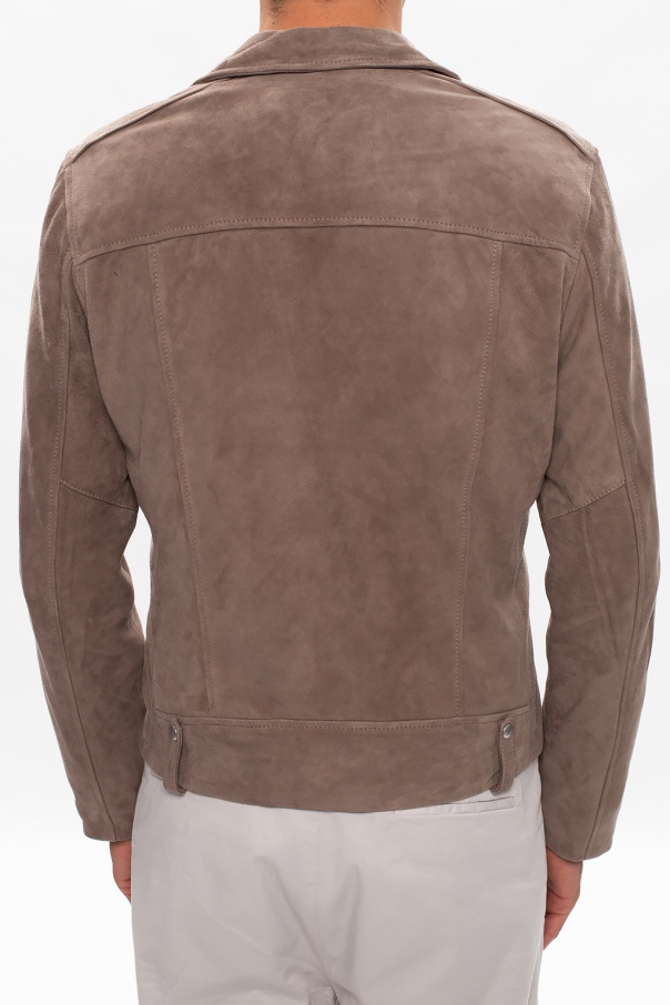 all saints brown suede jacket