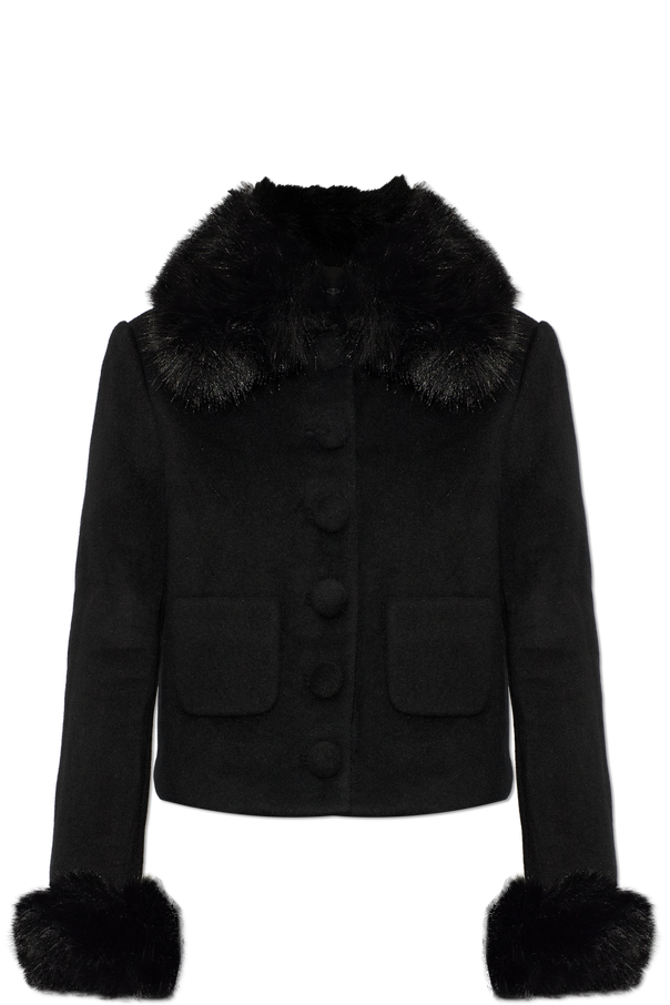 Wool Jacket with Faux Fur od Self-Portrait