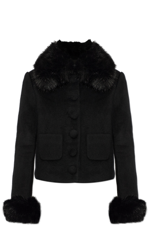Wool Jacket with Faux Fur