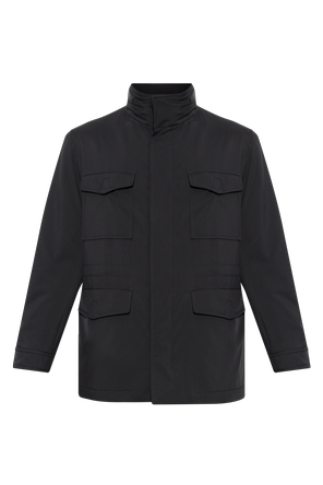 Jacket with stand-up collar