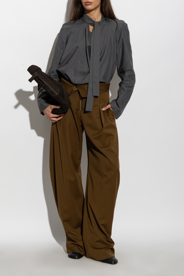 Lemaire Top with decorative tie at the neckline