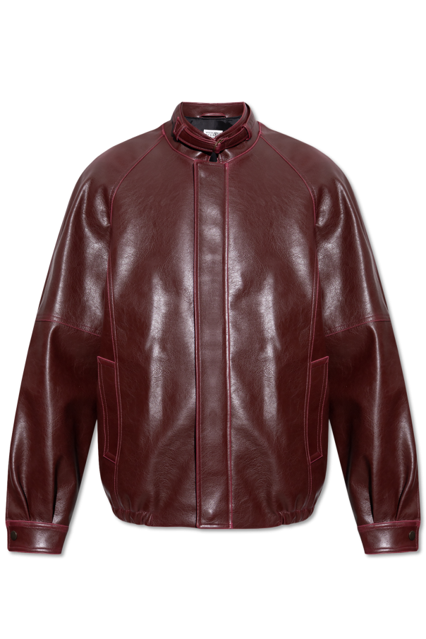 MM6 Maison Margiela Jacket made of eco leather with a stand-up collar