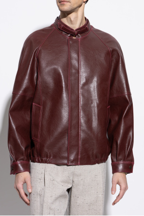MM6 Maison Margiela Jacket made of eco leather with a stand-up collar