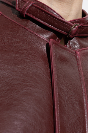 MM6 Maison Margiela Jacket made of eco leather with a stand-up collar