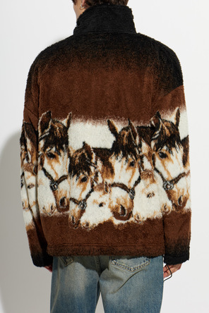 MM6 Maison Margiela Fleece-Oberteil mit Stehkragen