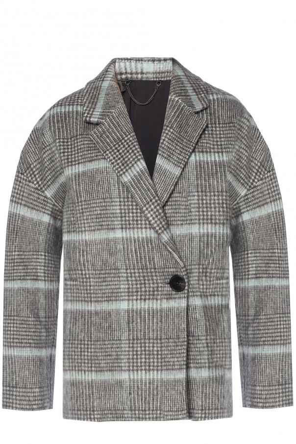Grey 'Simi' checked coat AllSaints - Vitkac Germany