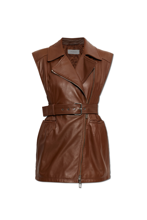 Leather vest ‘Favella’ od Sportmax