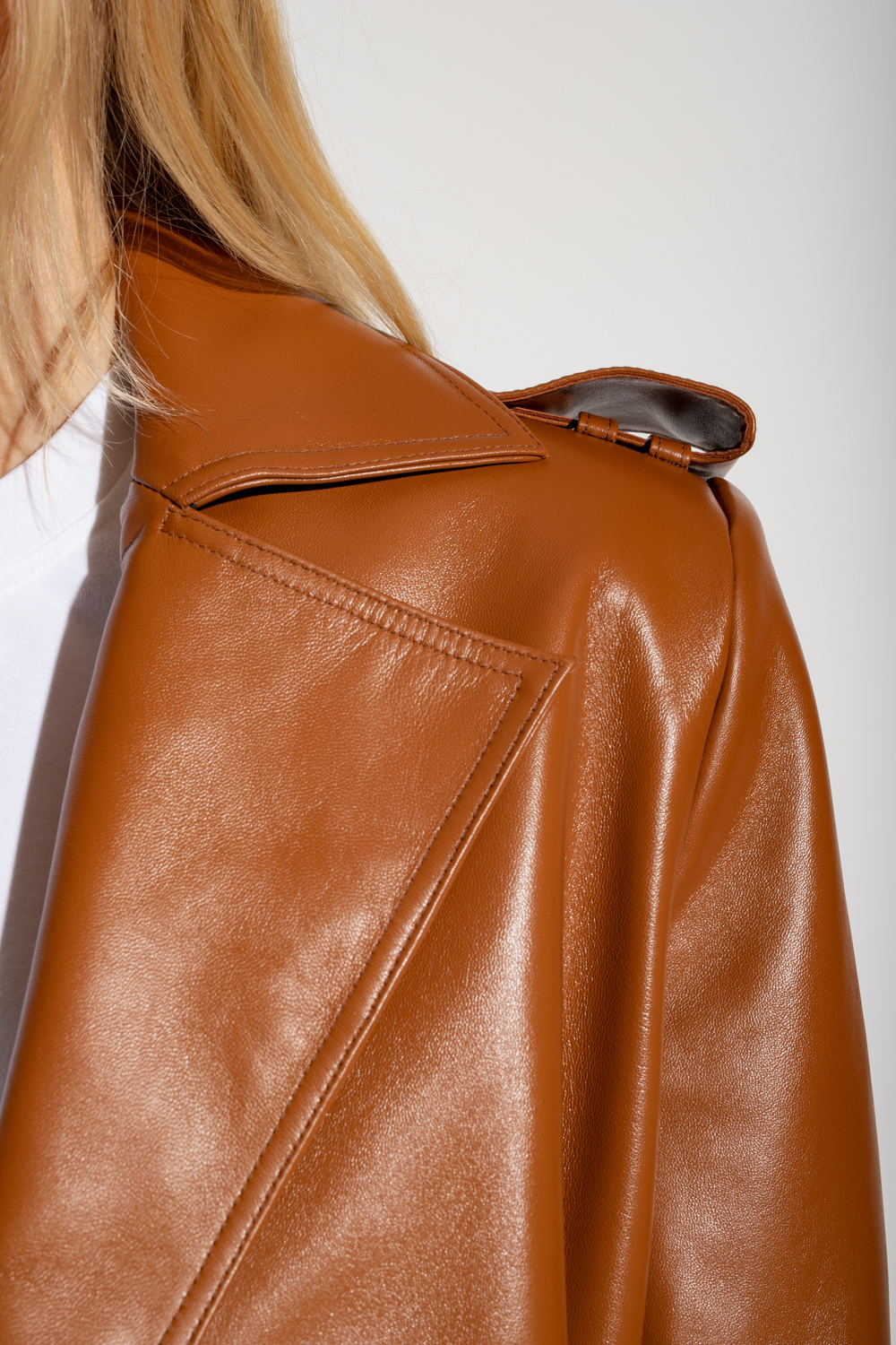 The Mannei ‘Avignon’ oversize leather jacket