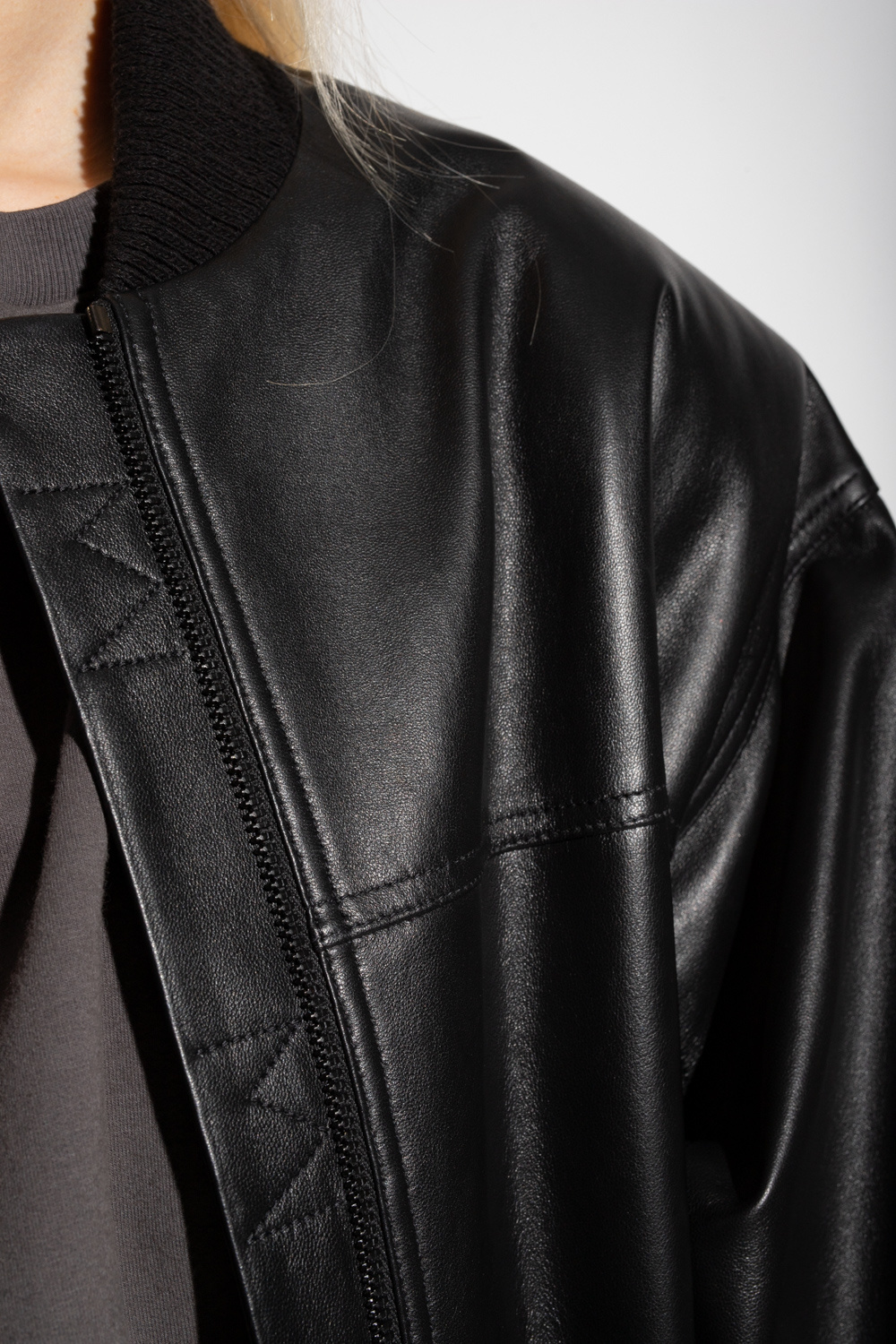 The Mannei ‘Le Mans’ leather bomber jacket