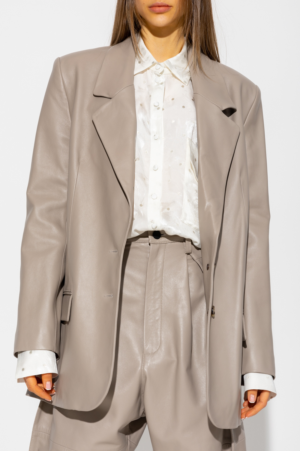 The Mannei ‘Lille’ leather blazer