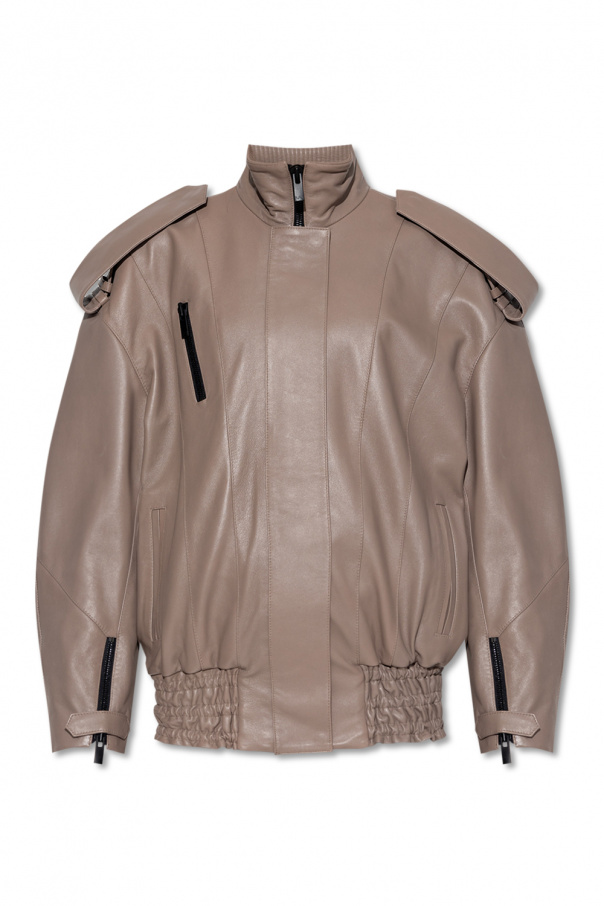 The Mannei ‘Pau’ oversize leather jacket