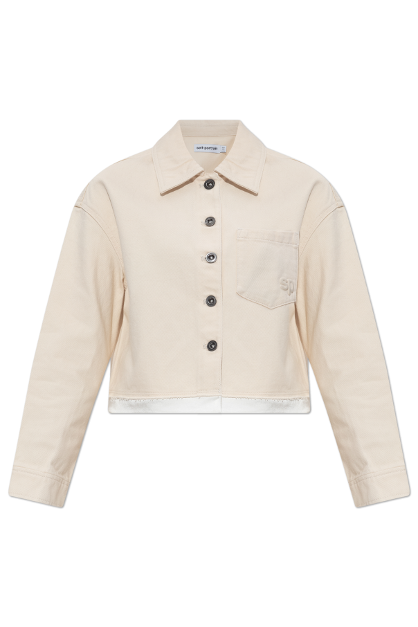 Self-Portrait Denim jacket with vintage effect