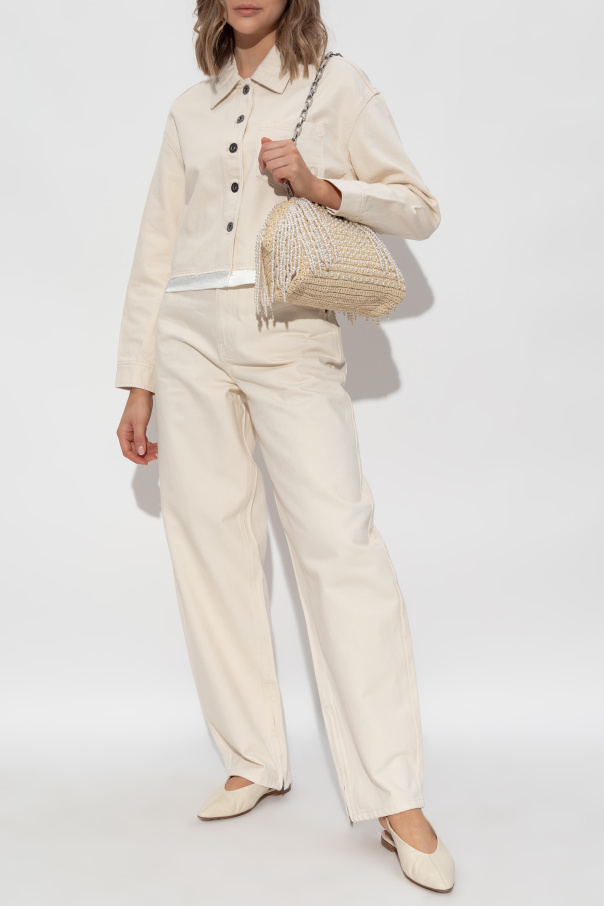 Self-Portrait Denim jacket with vintage effect