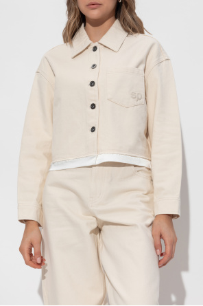 Self-Portrait Denim jacket with vintage effect