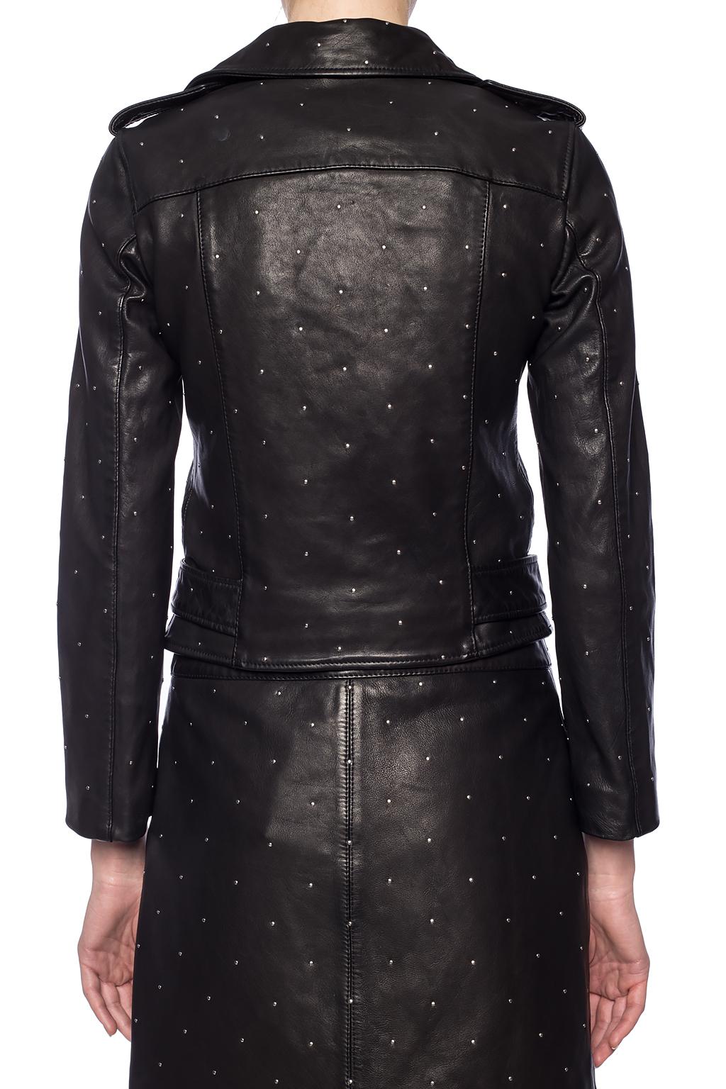 allsaints balfern studded leather biker jacket