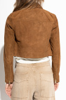 AllSaints BROWN Leather Jacket Dalby