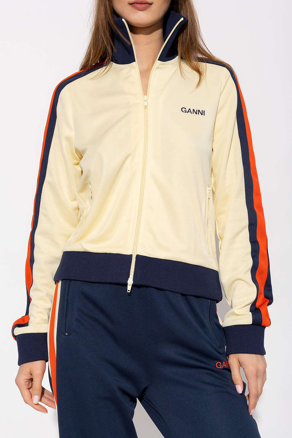 Ganni sweatshirt Polo with logo