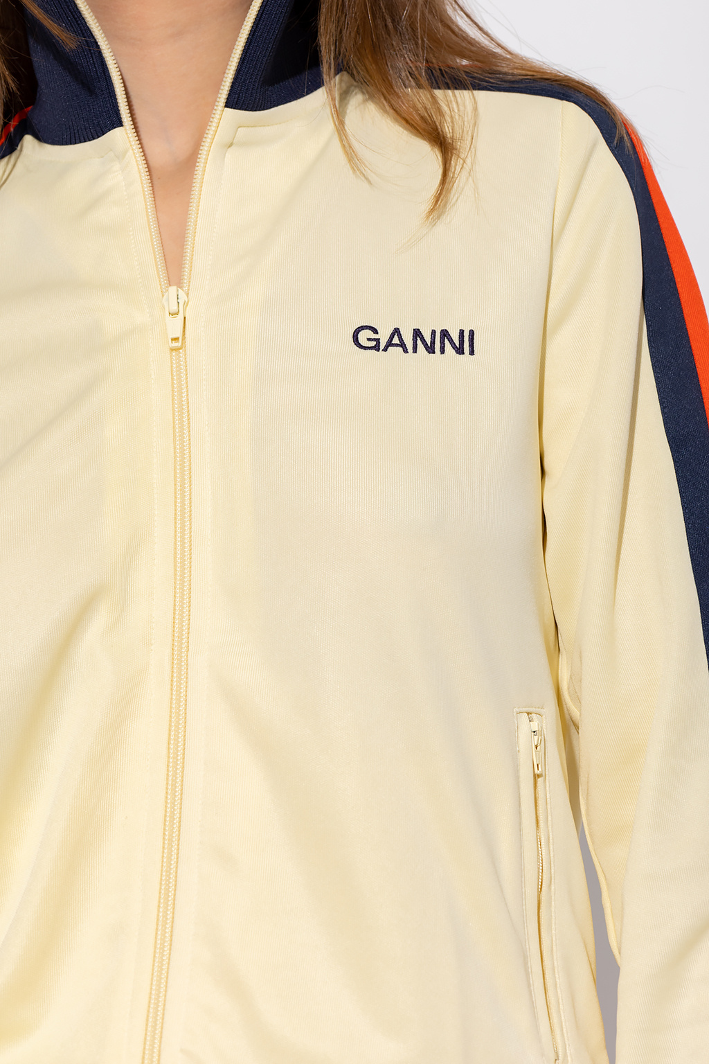 Ganni sweatshirt Polo with logo