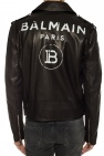 Balmain BLACK Leather biker jacket