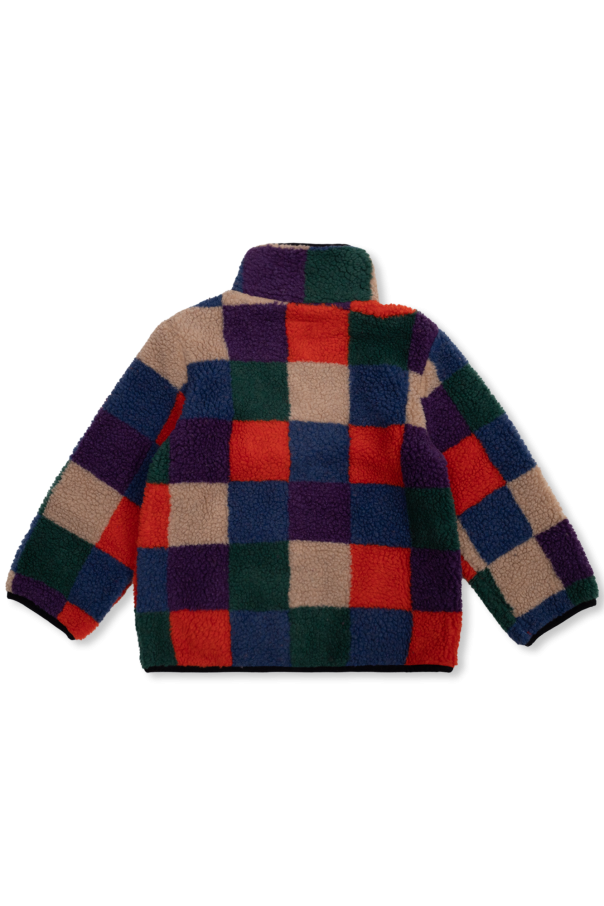 Stella McCartney Kids Fleece sweatshirt with standing collar