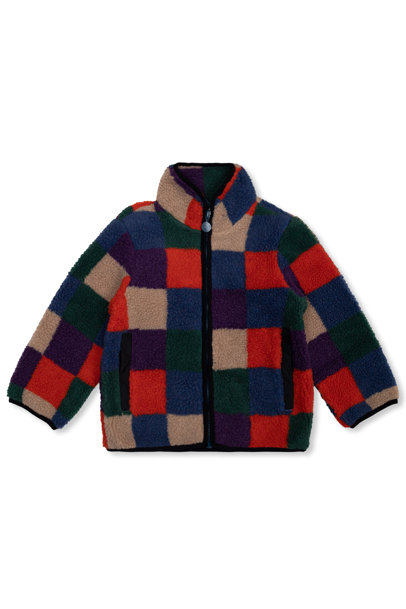 Stella McCartney Kids Fleece sweatshirt with standing collar