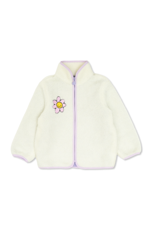 Fleece with a floral motif