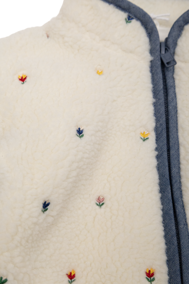 Stella McCartney Kids Sudadera polar con motivo floral
