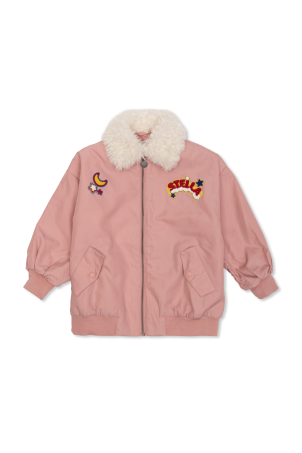 Jacket with a fur collar od Stella McCartney Kids