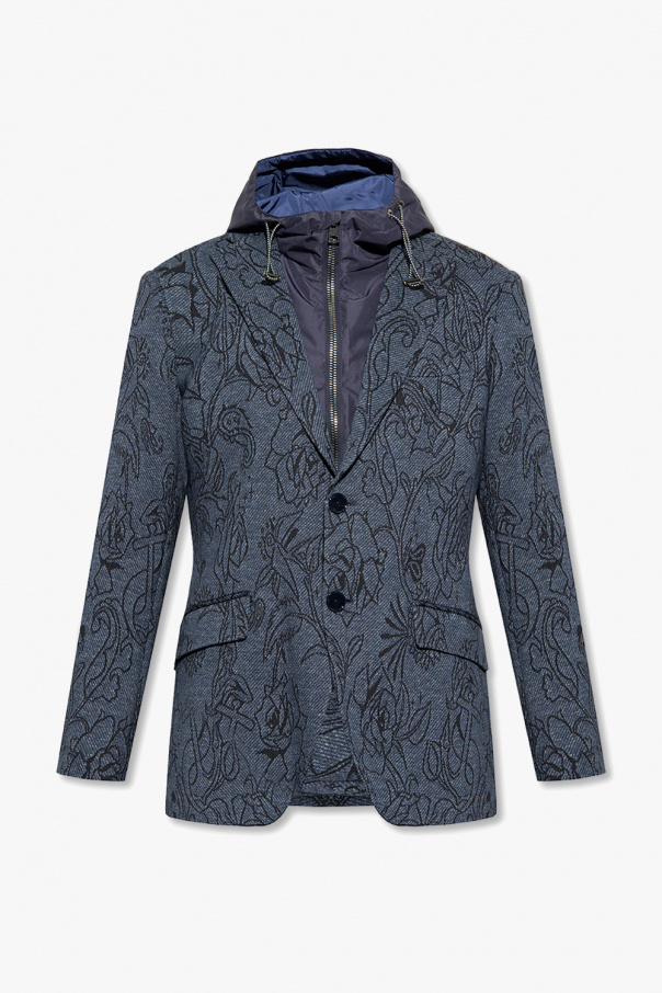 Etro Two-layered blazer with hood