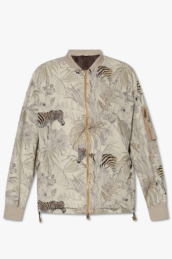ETRO: tiger print bomber jacket - Multicolor