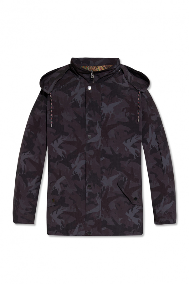 Etro Hooded wolfskin jacket