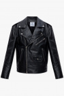 VETEMENTS BLACK Leather biker jacket