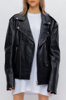 VETEMENTS BLACK Leather biker jacket