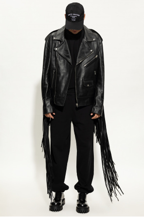 Leather jacket with fringes od VETEMENTS
