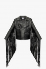 VETEMENTS Leather jacket with fringes