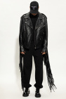 VETEMENTS Leather jacket with fringes