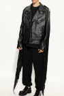VETEMENTS Leather jacket with fringes