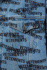 VETEMENTS Denim crew-neck jacket with logo