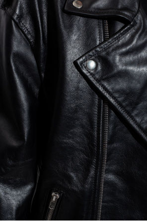 VETEMENTS Leather biker Ferretti jacket